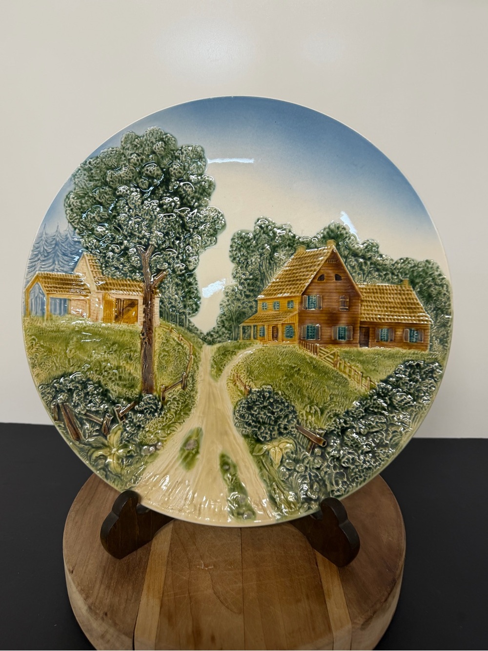 Vintage Gerold Porzellan 13” Majolica Plate